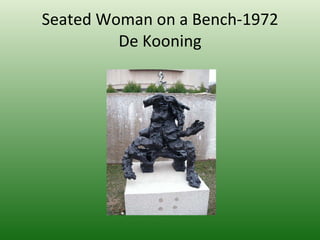 Seated Woman on a Bench-1972 De Kooning 