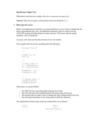Tree Empty Values Abstract idea of a tree | DOCX | Programming Languages | Computing