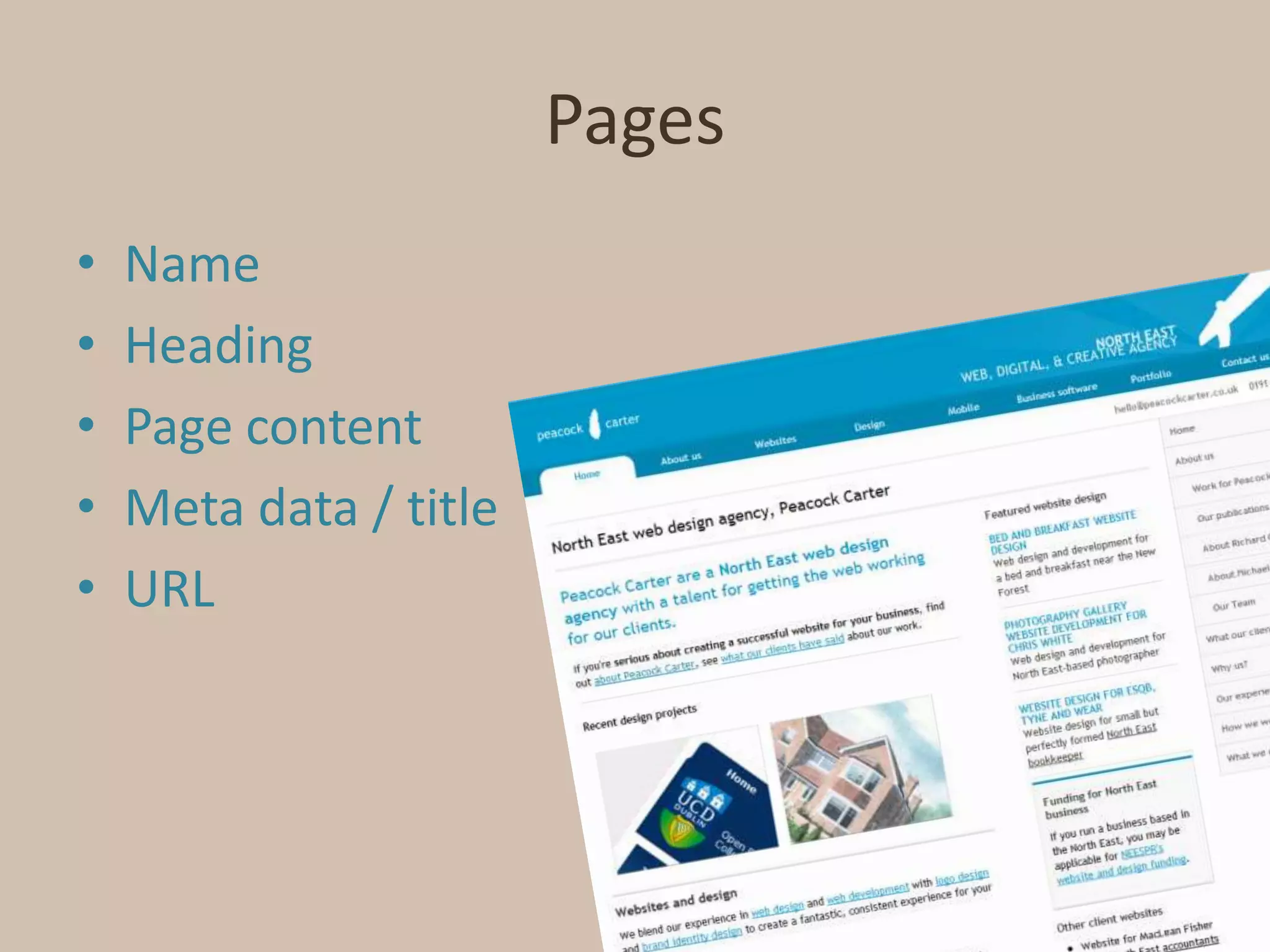 PagesNameHeadingPage contentMeta data / titleURL