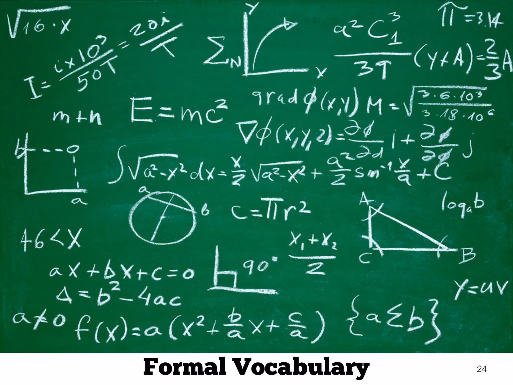sw design
24Formal Vocabulary
 
