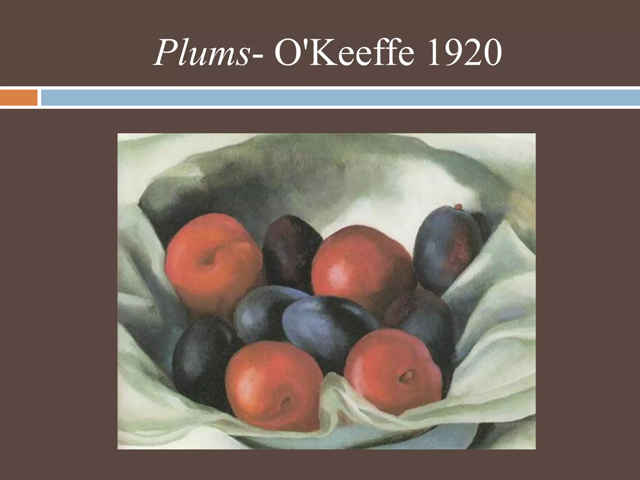 Plums- O'Keeffe 1920