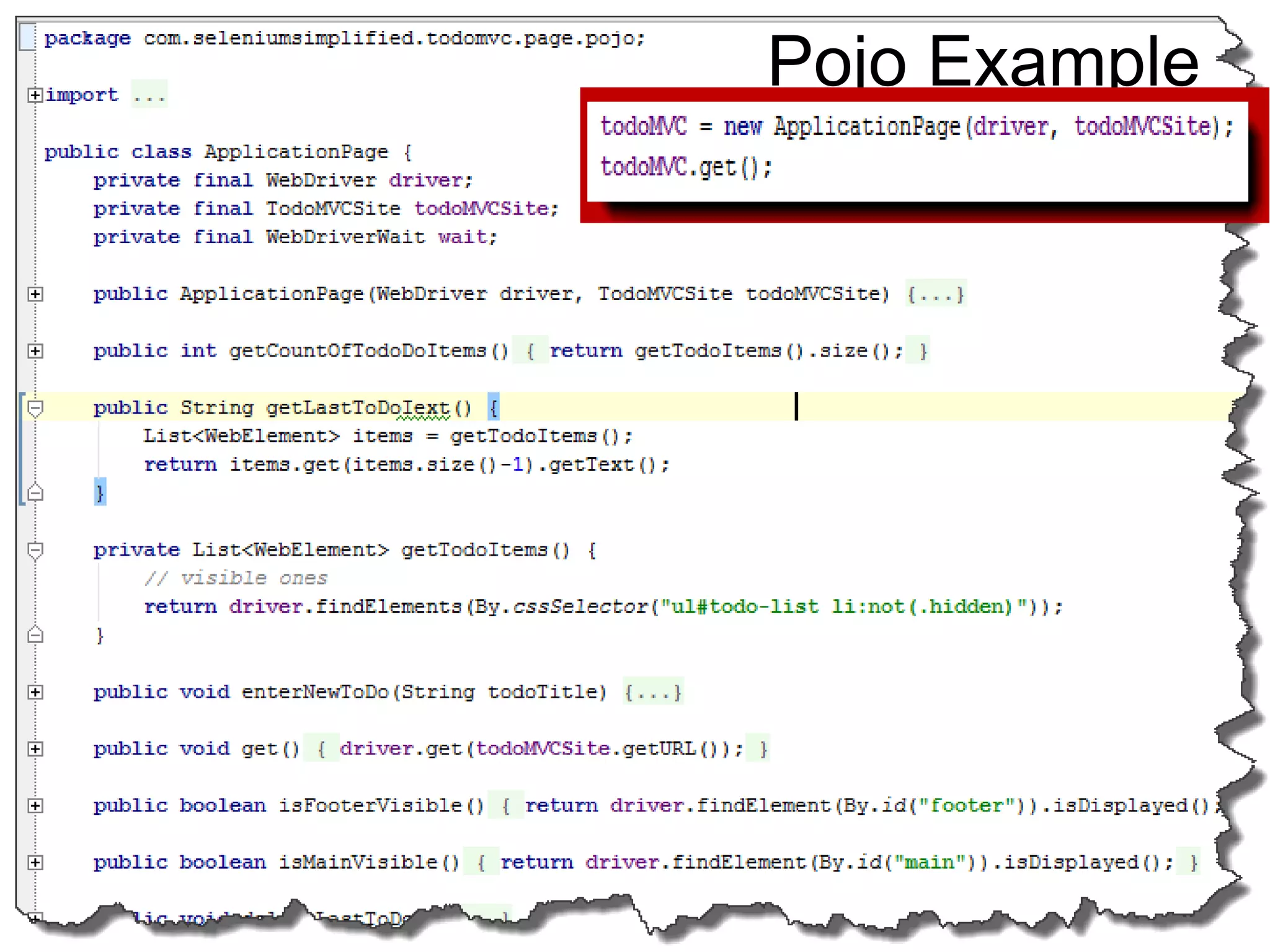 Pojo Example 
21 
 
