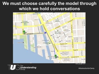 We must choose carefully the model through
      which we hold conversations




                                www.googl...