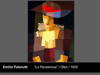 Emilio Petorutti   “La Pensierosa” / Oleo / 1920
 