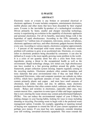 presentation Abstract of e waste | RTF