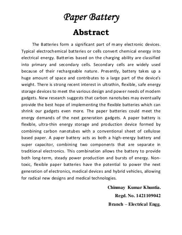 how to make an abstract in term paper