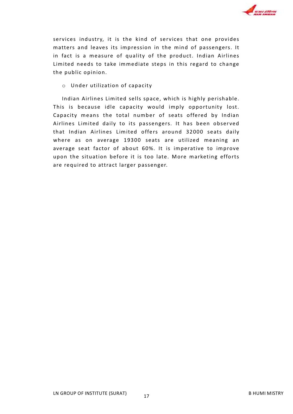 Abstract of the case study