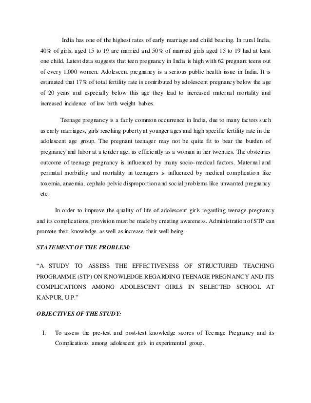 Term papers teenage pregnancy