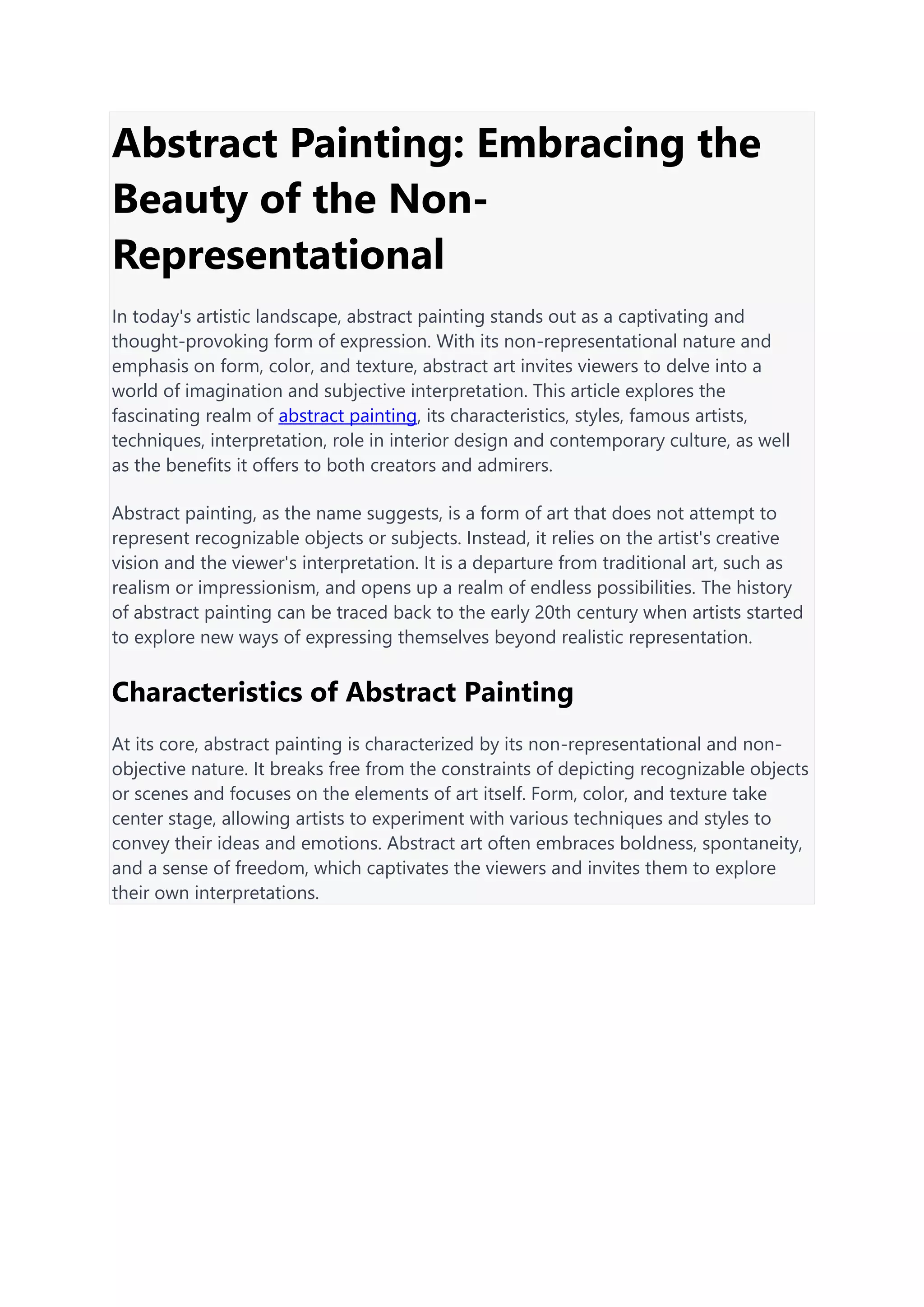 Guidelines for Abstract Paintings | DOCX