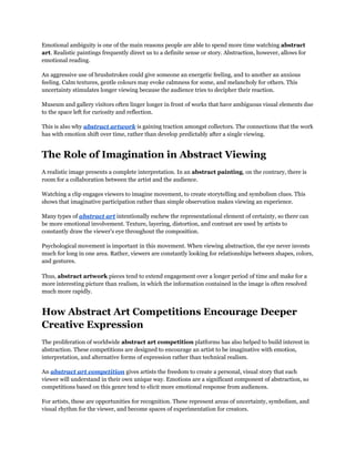 Abstract Painting and the Psychology of Viewing | PDF