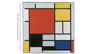 Composition
with
Red,
Yellow,
Blue,
and
Black,
1921
https://commons.wikimedia.org/wiki/File:Piet_Mondriaan,_1921_-_Composition_en_rouge,_jaune,_bleu_et_noir.jpg
 