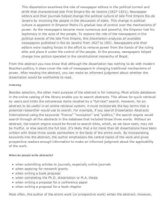 dissertation abstracts search