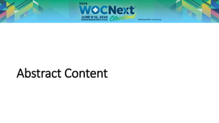 Abstract Content
 