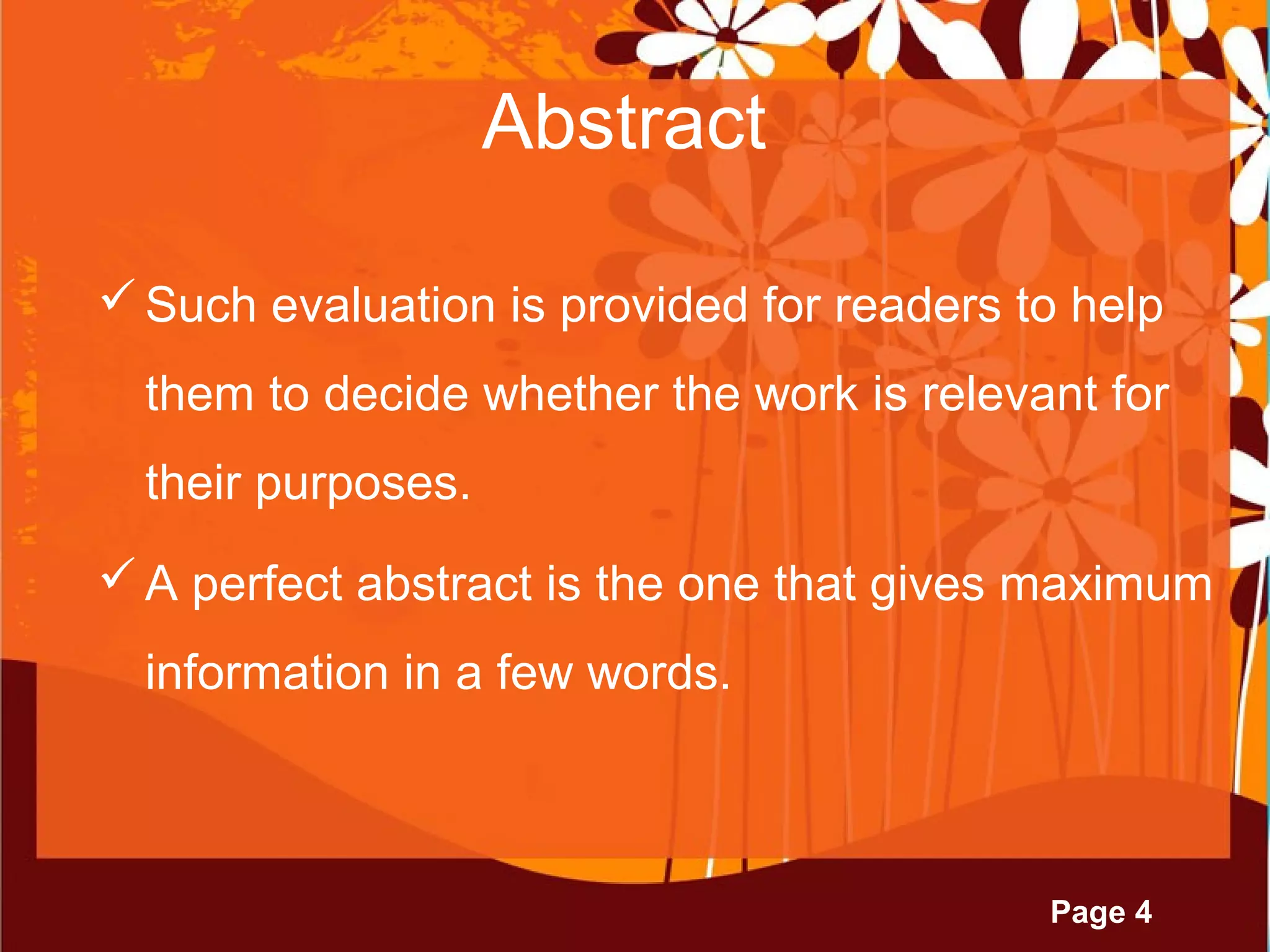 Abstract vs annotated bibliography | PPT