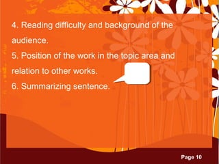 Abstract vs annotated bibliography | PPT