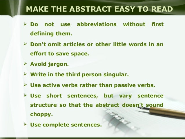 Write abstract coursework picture