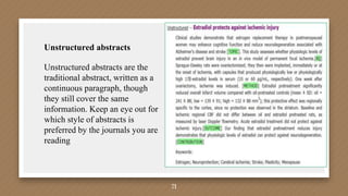 Abstract writing for formal writing | PPTX