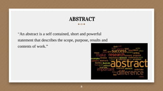 Abstract writing for formal writing | PPTX