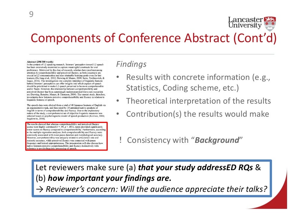 research conference abstract