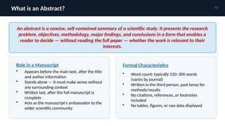 Mastering Abstract Writing in Scientific Research: Key Principles and ...
