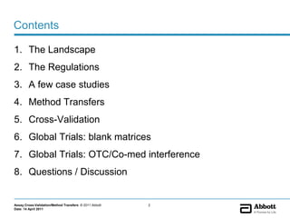 Transfer Validators Learning from issues in assay cross-validation / method transfers | PDF