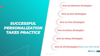 2020 © AB Tasty
One-to-Moment Strategies
One-to-One Strategies
One-to-Few Strategies
One-to-Same Strategies
One-to-Many St...