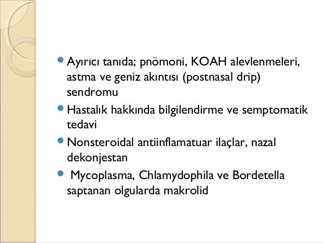 Geniz akıntısı tedavisi Geniz akıntısı tedavisi