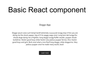 Basic React component
 