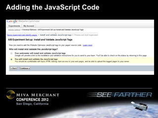 Adding the JavaScript Code
 