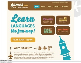 Mathias Fiedler @majoﬁ
Dienstag, 18. Oktober 2011
 