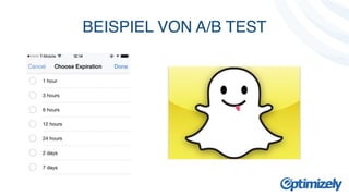 BEISPIEL VON A/B TEST 
 