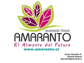 www.amaranto.cl   Alvaro Gonzalez G. Gerente General [email_address] 