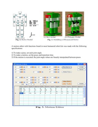 Humanoid Robotics Motion Library Design of a Library of Motion Functions for a Humanoid Robot for a ...