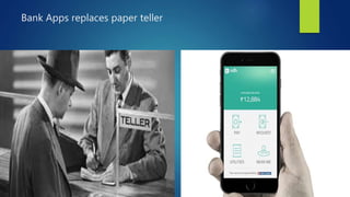Bank Apps replaces paper teller
 