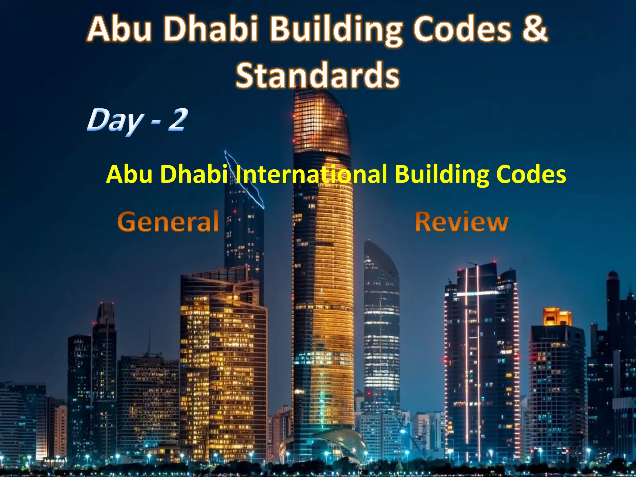 Abu Dhabi International Building Codes
 