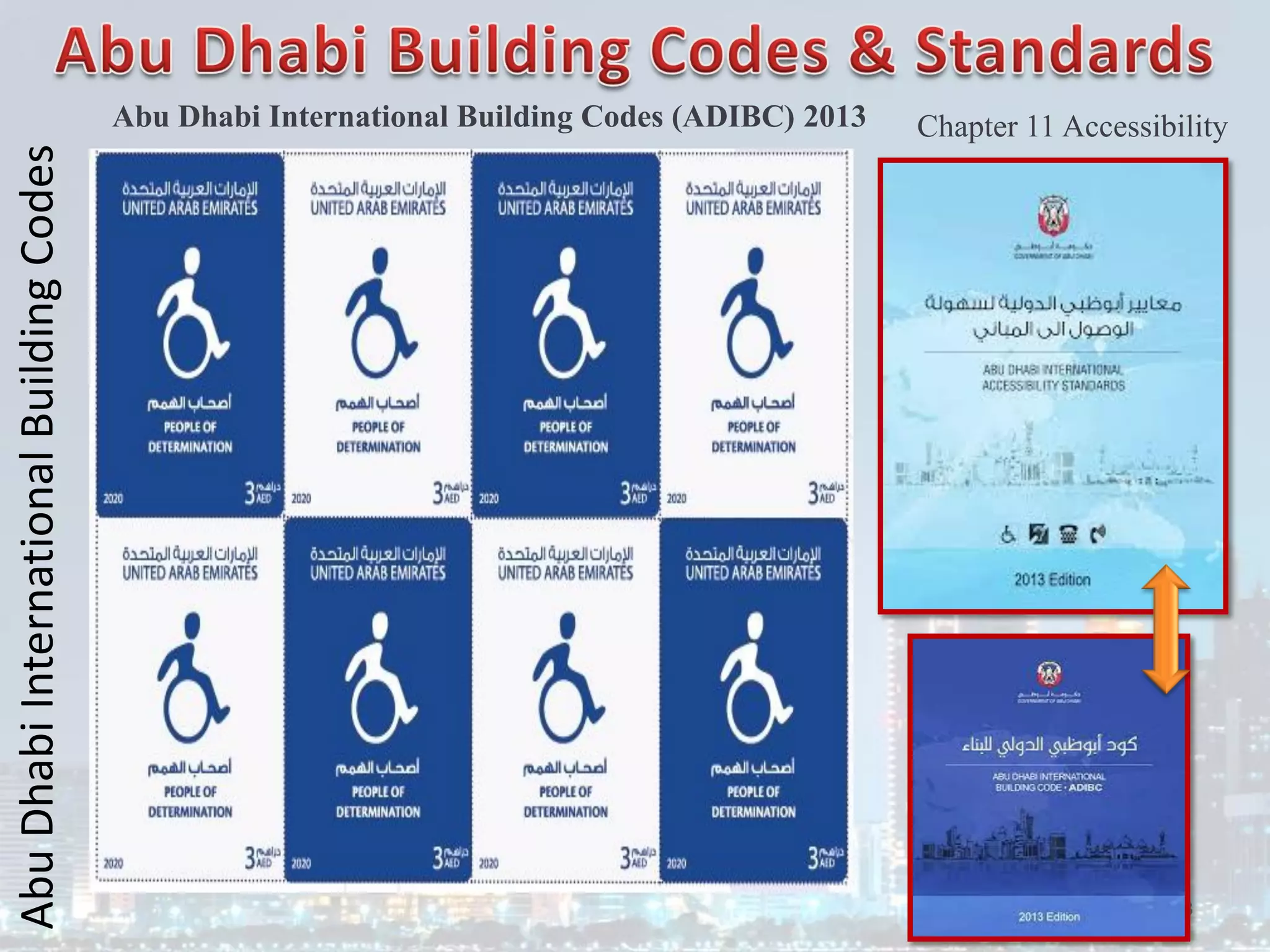 153
Abu
Dhabi
International
Building
Codes
Chapter 11 Accessibility
Abu Dhabi International Building Codes (ADIBC) 2013
 