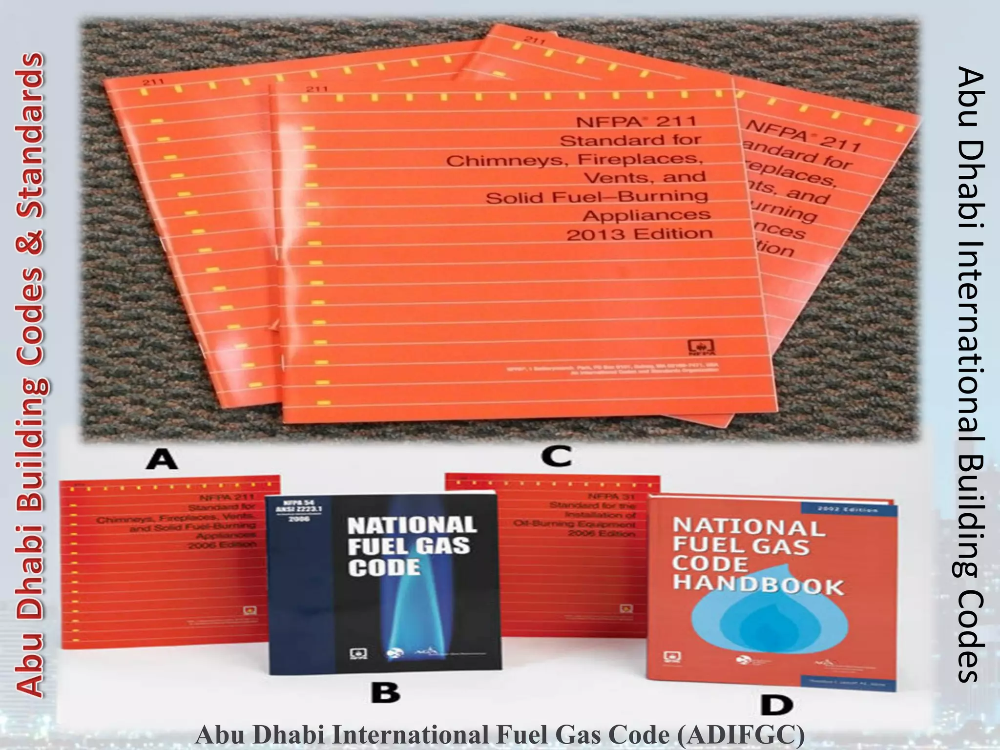 Abu
Dhabi
International
Building
Codes
Abu Dhabi International Fuel Gas Code (ADIFGC)
 