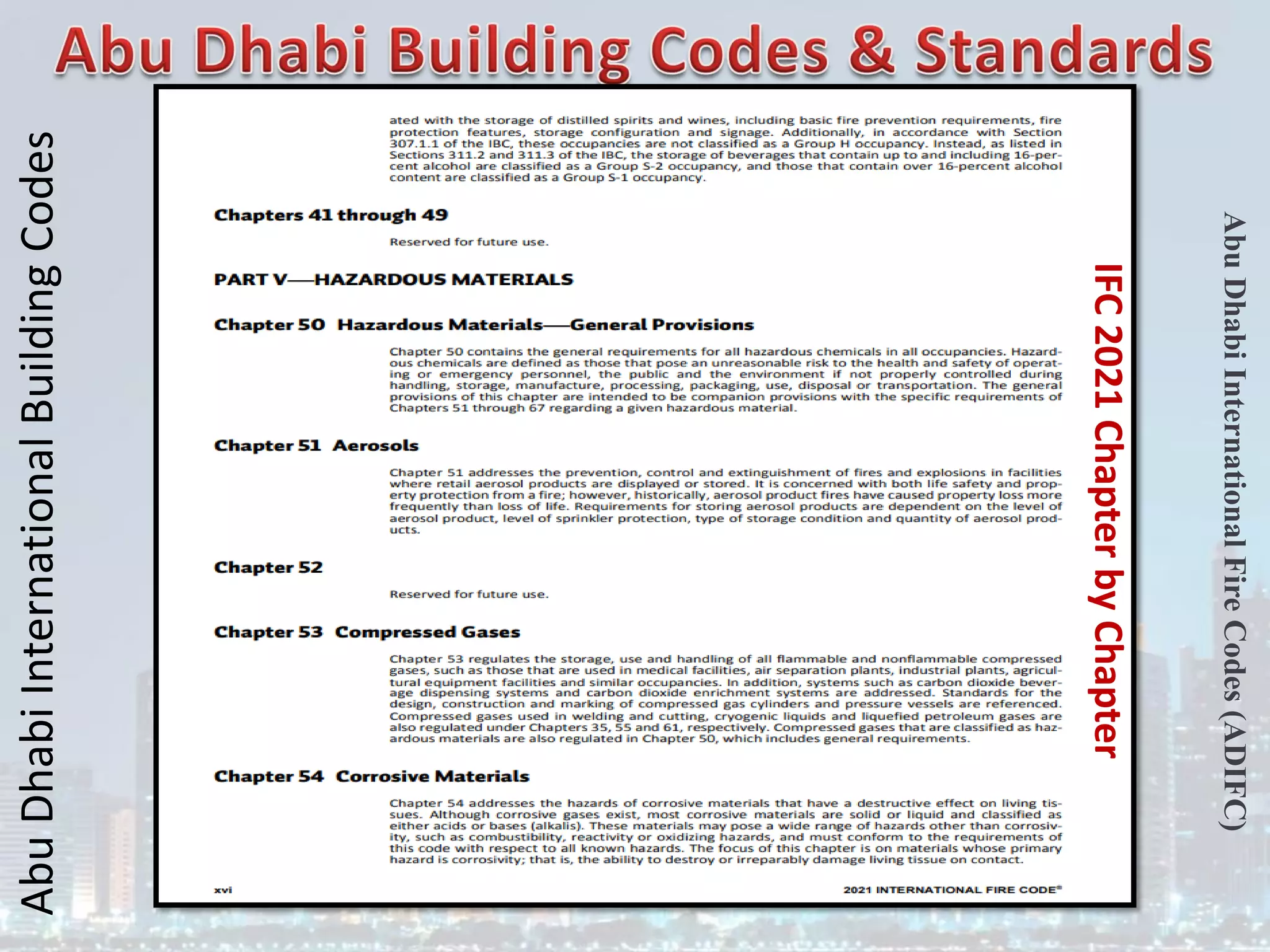 Abu
Dhabi
International
Building
Codes
Abu
Dhabi
International
Fire
Codes
(ADIFC)
IFC
2021
Chapter
by
Chapter
 