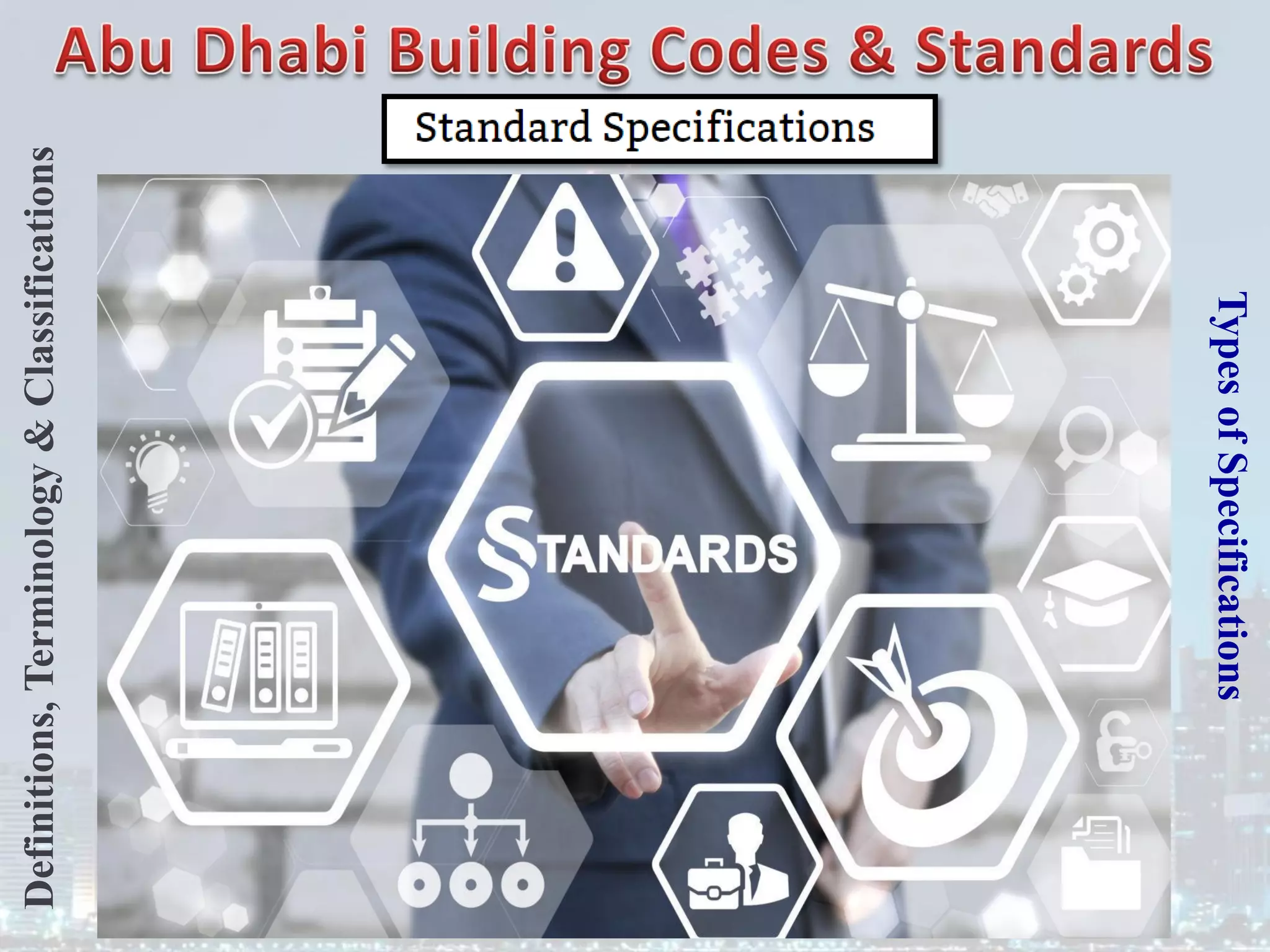 Types
of
Specifications
Definitions,
Terminology
&
Classifications
 