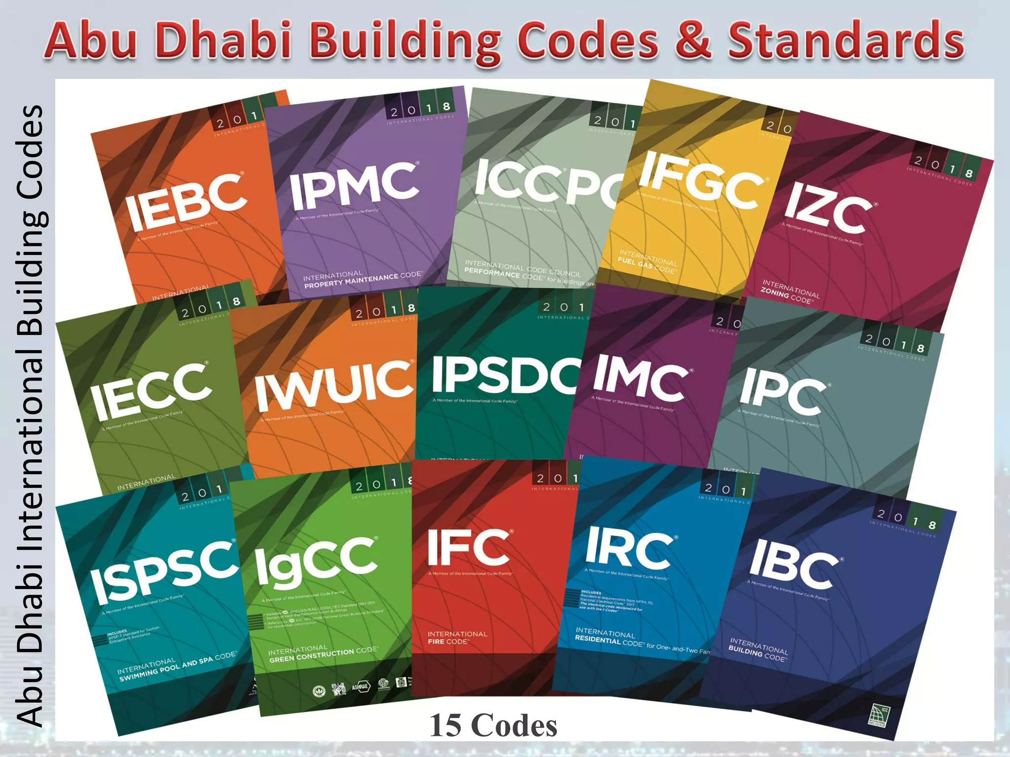 Abu
Dhabi
International
Building
Codes
15 Codes
 