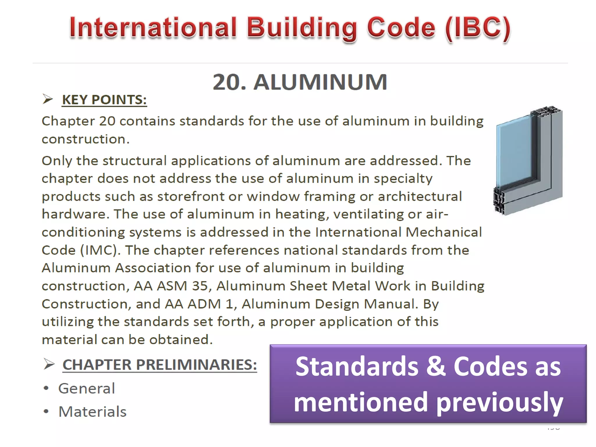 498
Standards & Codes as
mentioned previously
 