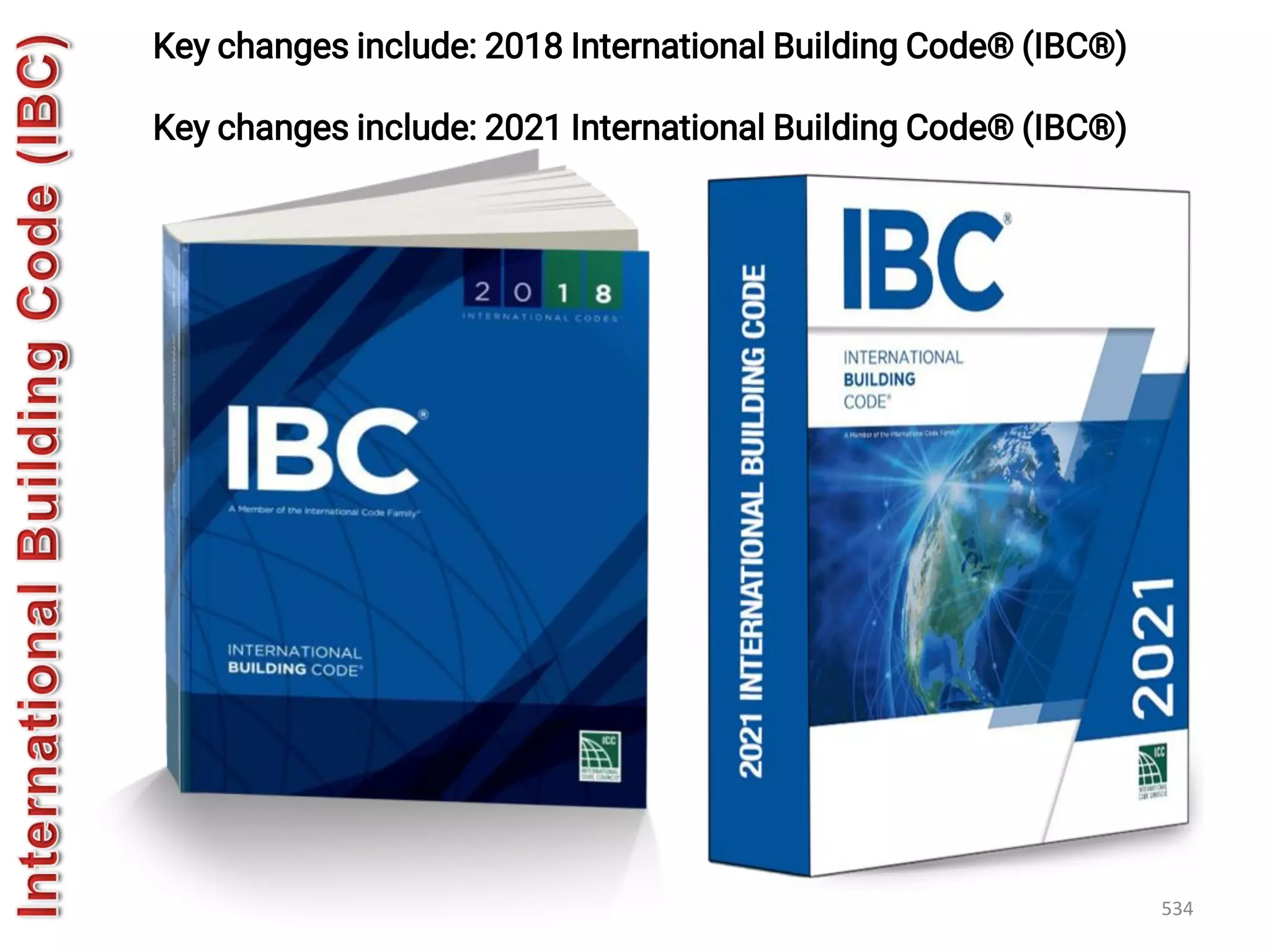 534
Key changes include: 2021 International Building Code® (IBC®)
Key changes include: 2018 International Building Code® (IBC®)
 