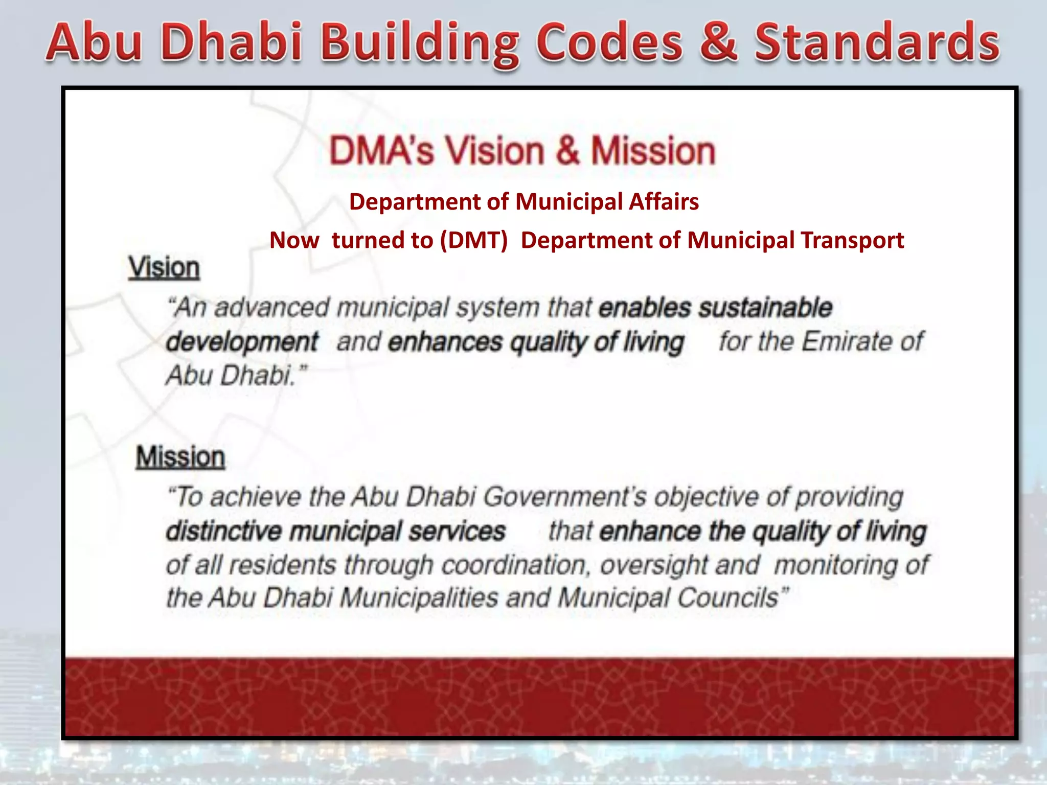 Department of Municipal Affairs
Now turned to (DMT) Department of Municipal Transport
 