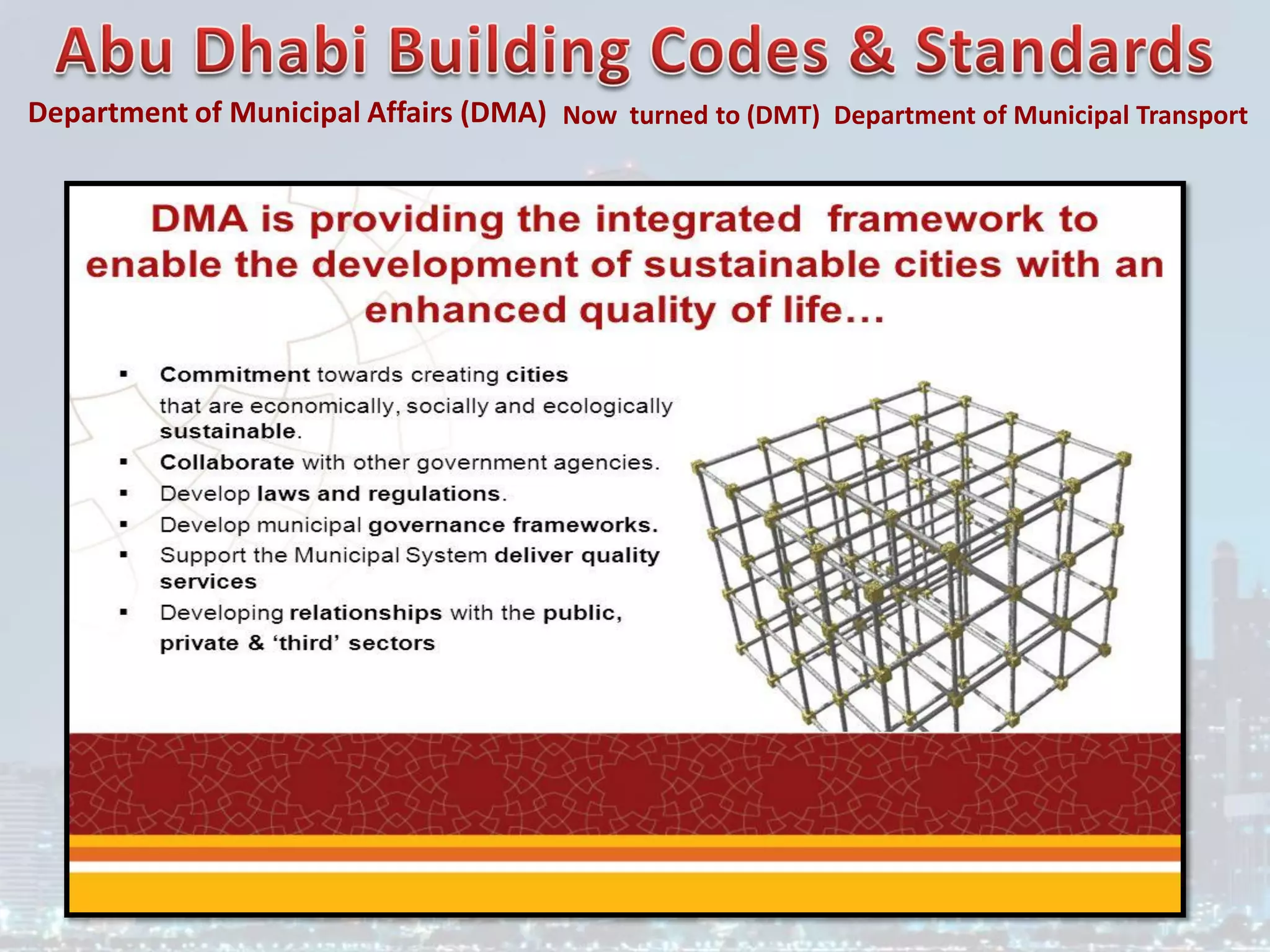 Department of Municipal Affairs (DMA) Now turned to (DMT) Department of Municipal Transport
 