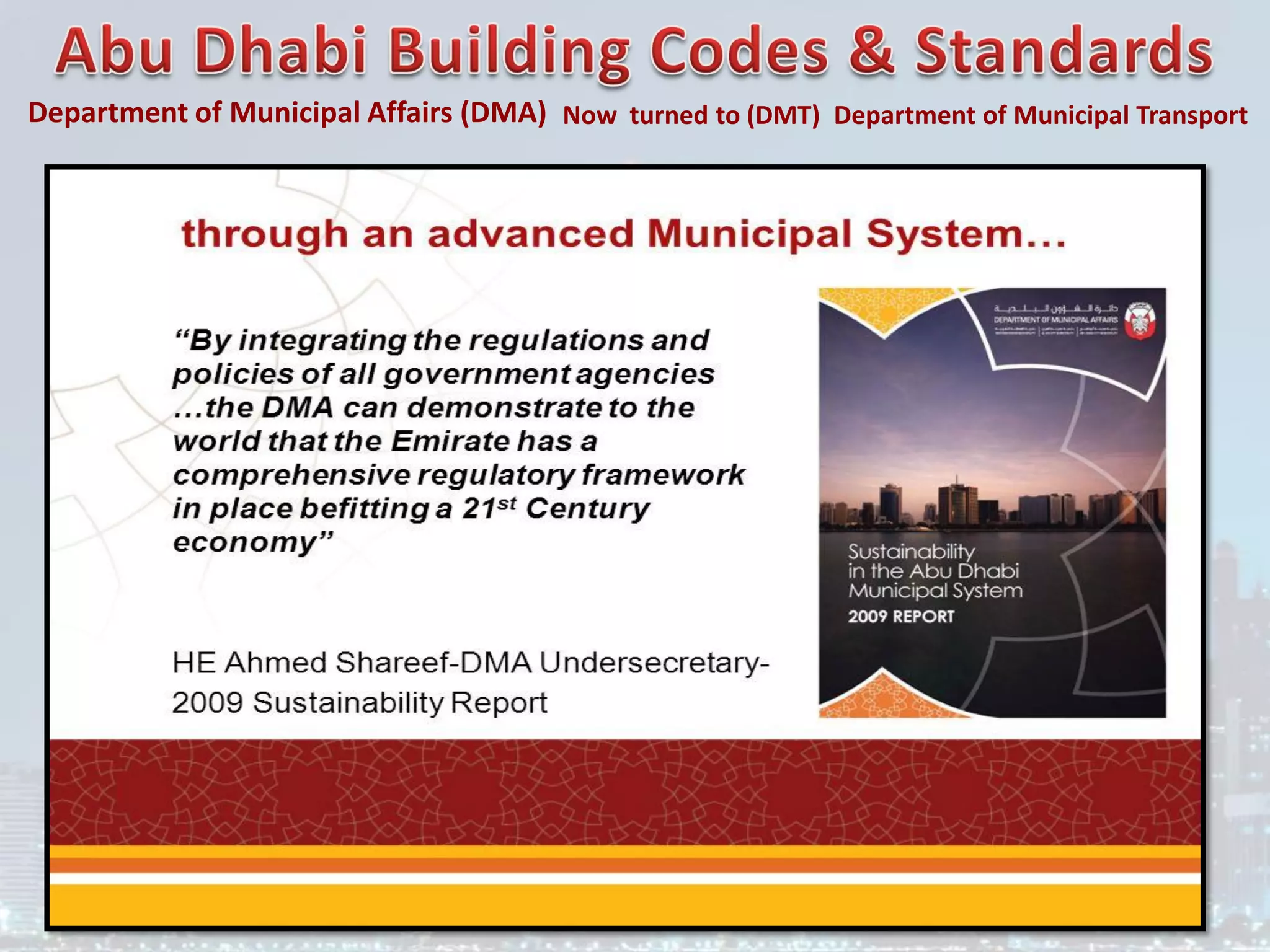 Department of Municipal Affairs (DMA) Now turned to (DMT) Department of Municipal Transport
 