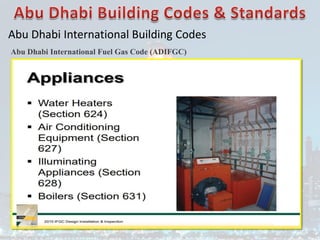 Abu Dhabi International Building Codes
Abu Dhabi International Fuel Gas Code (ADIFGC)
 
