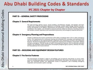 Abu
Dhabi
International
Building
Codes
Abu
Dhabi
International
Fire
Codes
(ADIFC)
IFC 2021 Chapter by Chapter
 