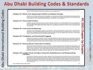 Abu
Dhabi
International
Building
Codes
Abu
Dhabi
International
Fire
Codes
(ADIFC)
IFC
2021
Chapter
by
Chapter
 