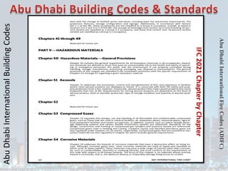 Abu
Dhabi
International
Building
Codes
Abu
Dhabi
International
Fire
Codes
(ADIFC)
IFC
2021
Chapter
by
Chapter
 