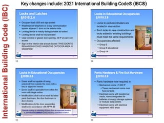 549
Key changes include: 2021 International Building Code® (IBC®)
 